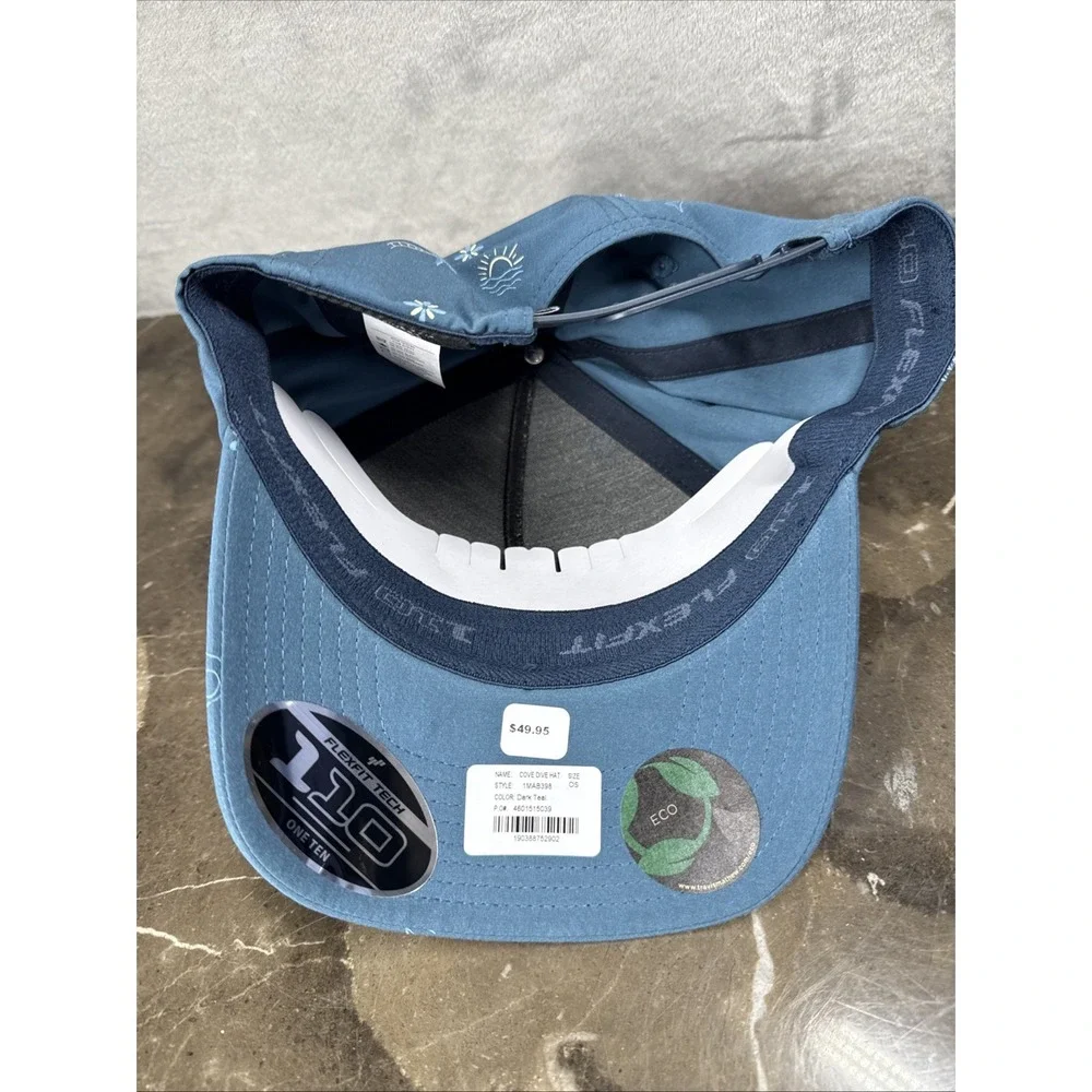 TravisMathew Cove Dive Hat Mens OS Dark Teal Tropical Print Snapback 1MAB398